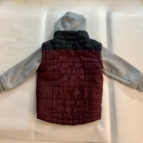 Hoodie 2T Sweatshirt Quilted Zip - Picture 2 of 10